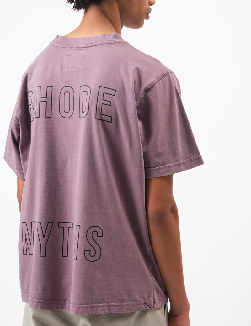 Bhode Myths Pigment Washed Tee - Plum