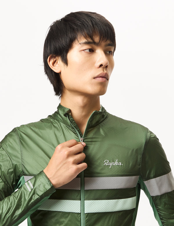 Rapha Men's Brevet Insulated Jacket - Dark Green/Pale Green