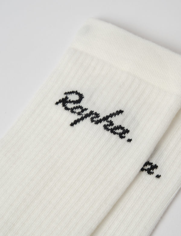 Rapha Cotton Crew Socks - White/Black