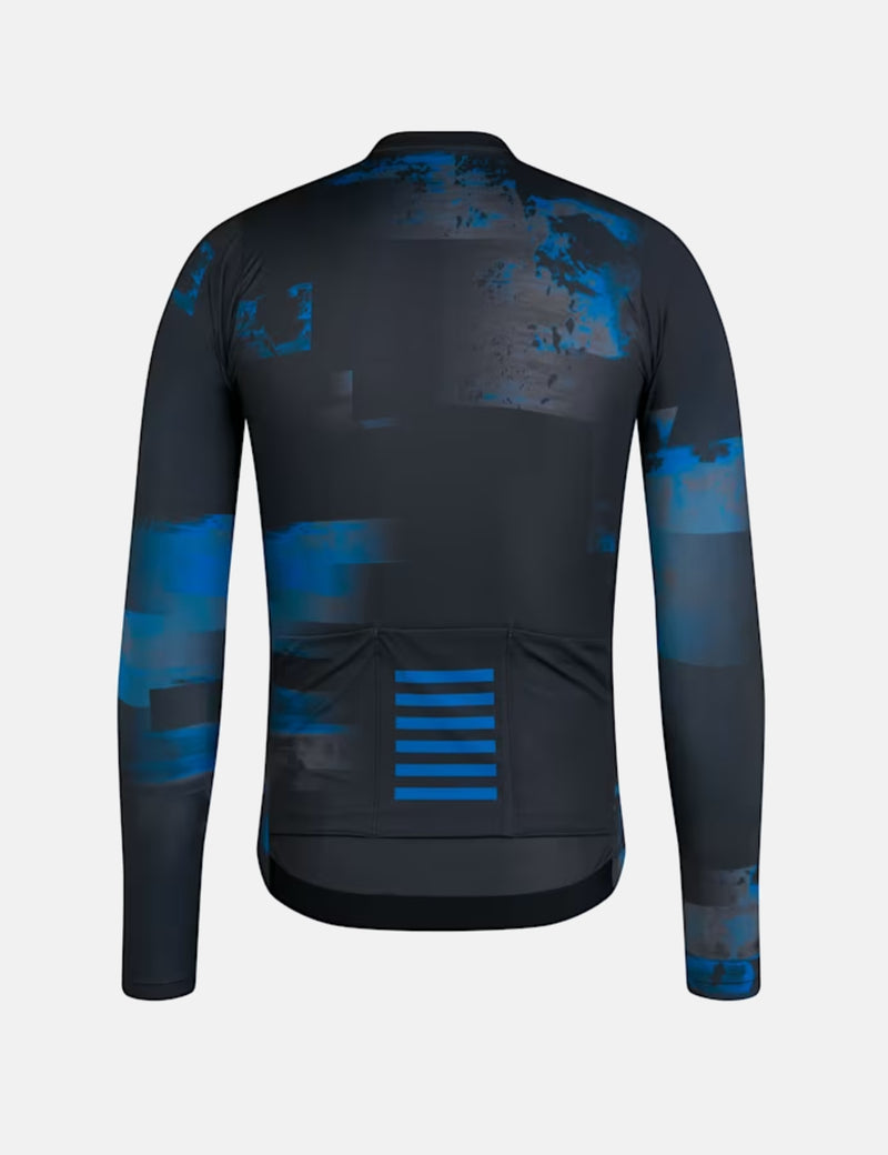 Rapha Pro Team Long Sleeve Lightweight Jersey - Anthracite/Mykonos Blue