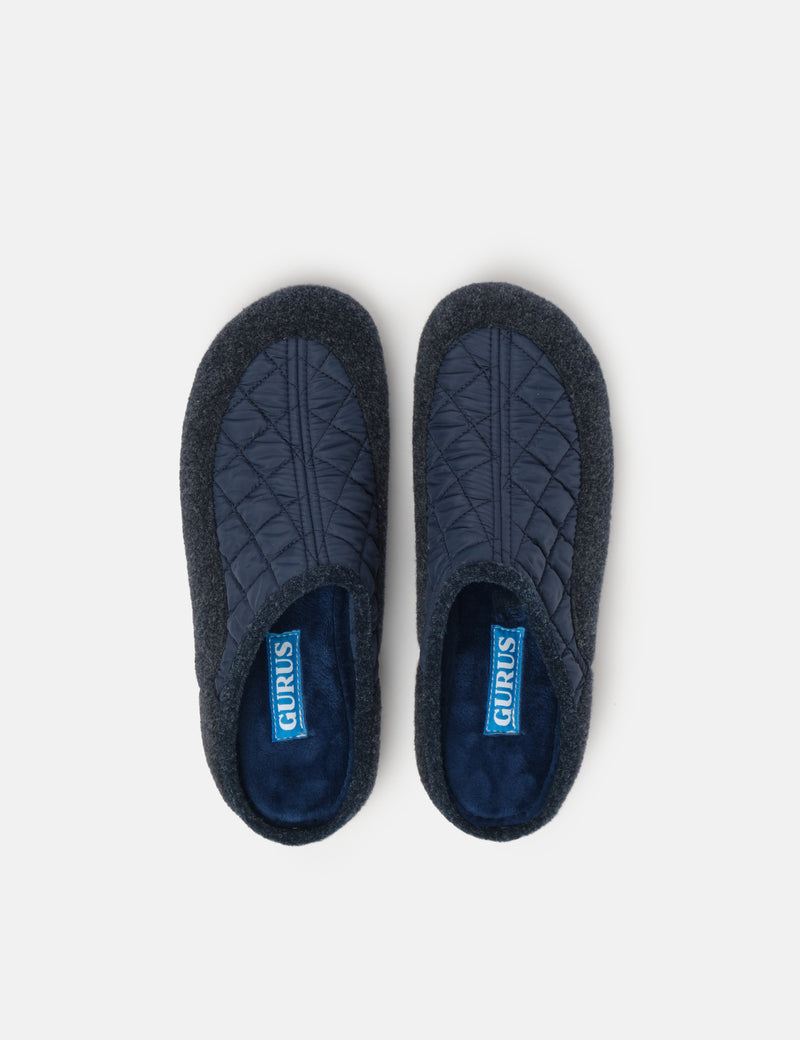 Gurus Cadiz Room Shoes Slippers - Navy Blue