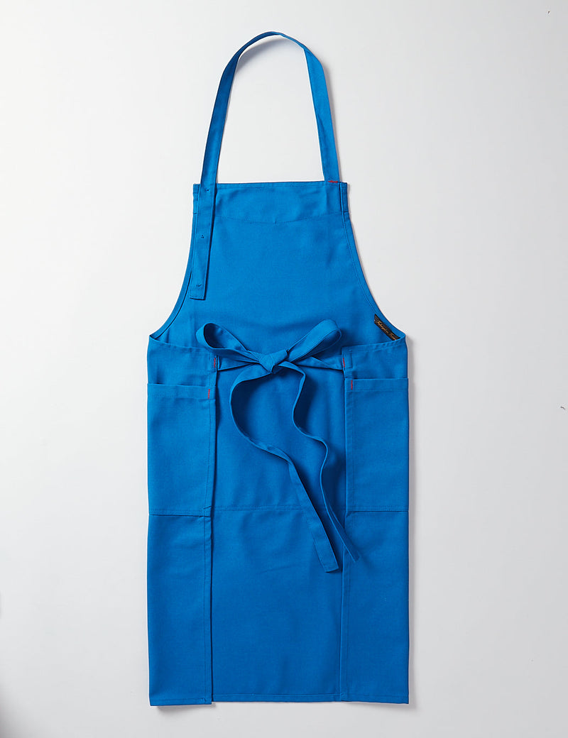 Le Laboureur Cotton Apron - Bright Blue