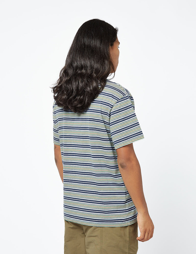 Aries Striped No Problemo T-Shirt - Blue Multi I Article.