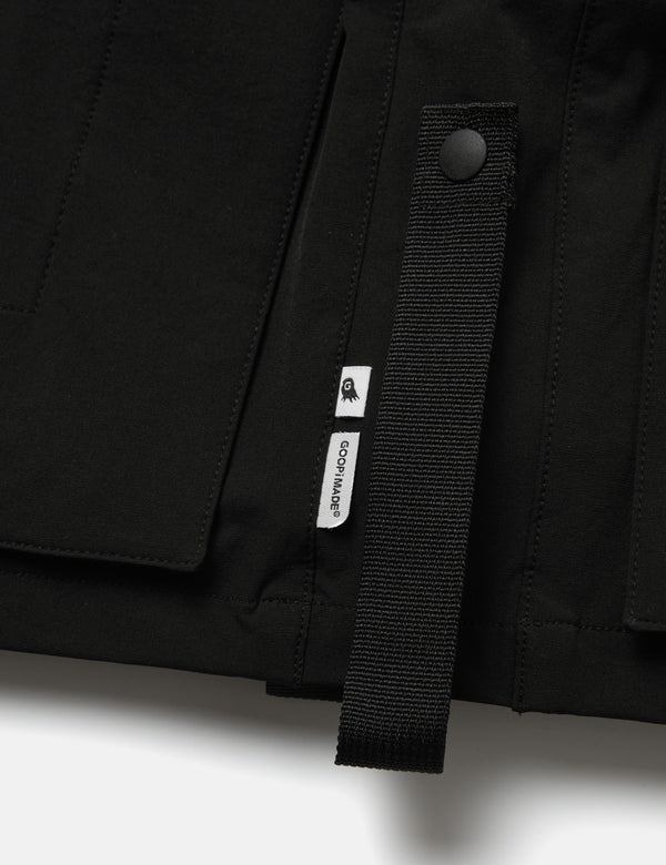 GOOPiMADE (A). 11G - "DUET" R-Shield Strap Shorts - Black