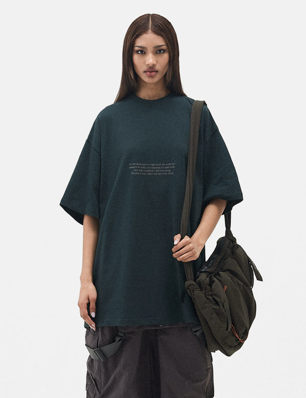 GOOPiMADE "K501-RT" New Order Graphic T-Shirt - Dark Green