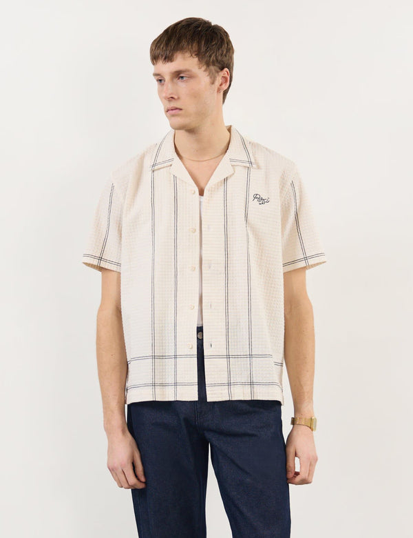 Percival Sicily Cuban Shirt Cotton - Ecru