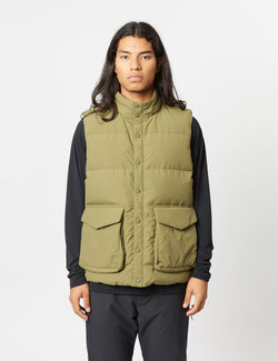 Snow Peak Recycled Down Vest - Olive Green