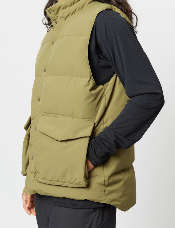 Snow Peak Recycled Down Vest - Olive Green