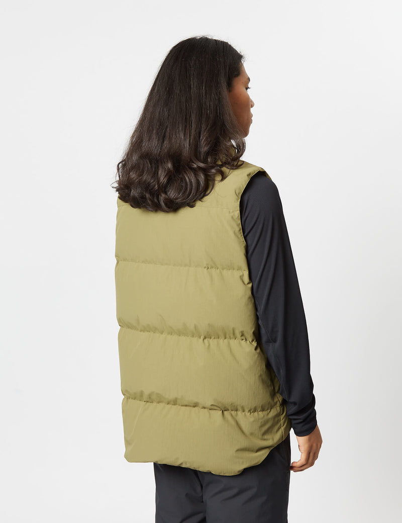 Snow Peak Recycled Down Vest - Olive Green