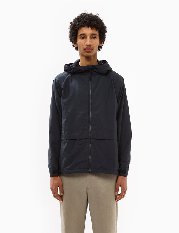 Snow Peak Light Mountain Cloth Zip Up Parka - Midnight Blue