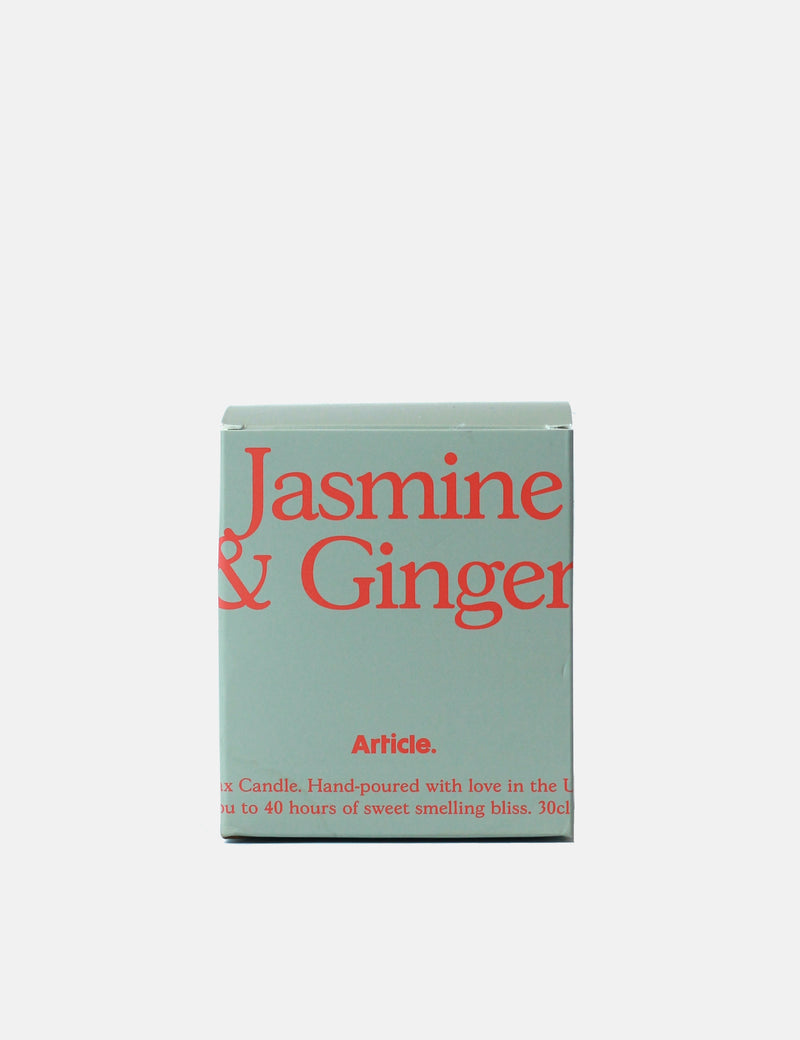 Article. Soy Candle UK Hand Poured - Jasmine & Ginger