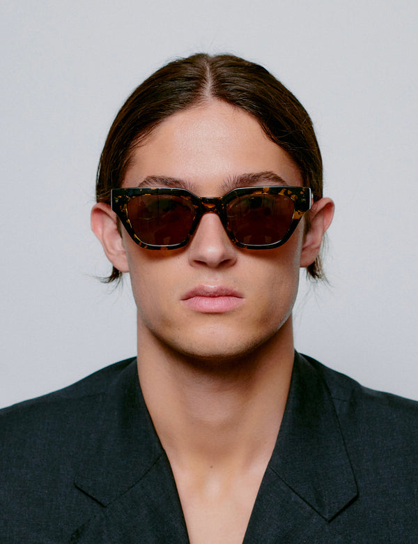 A. Kjaerbede Kaws Sunglasses - Black/Yellow Tortoise