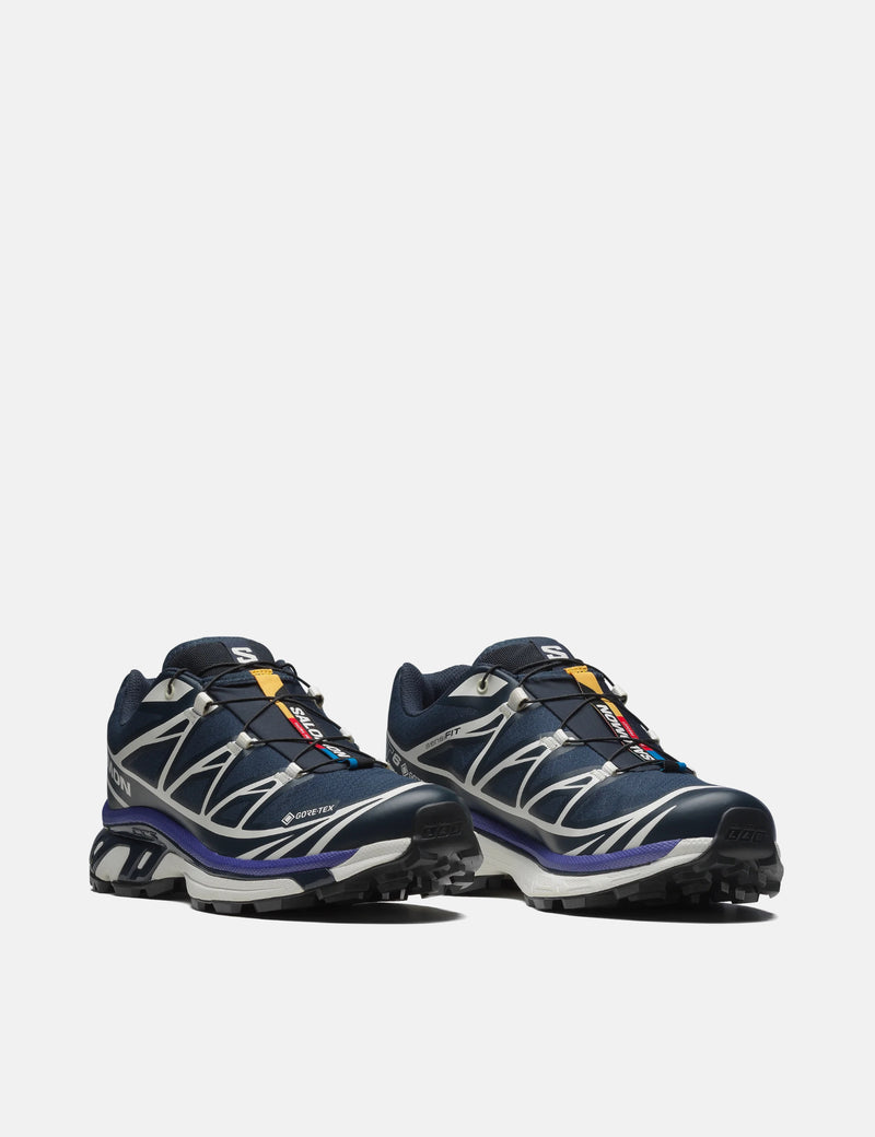 Salomon XT-6 GTX Gore-Tex Trainers - Carbon/Vanilla Ice/Liberty