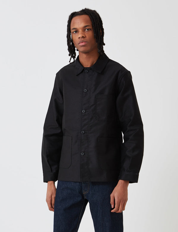 Le Laboureur Moleskin Work Jacket - Black