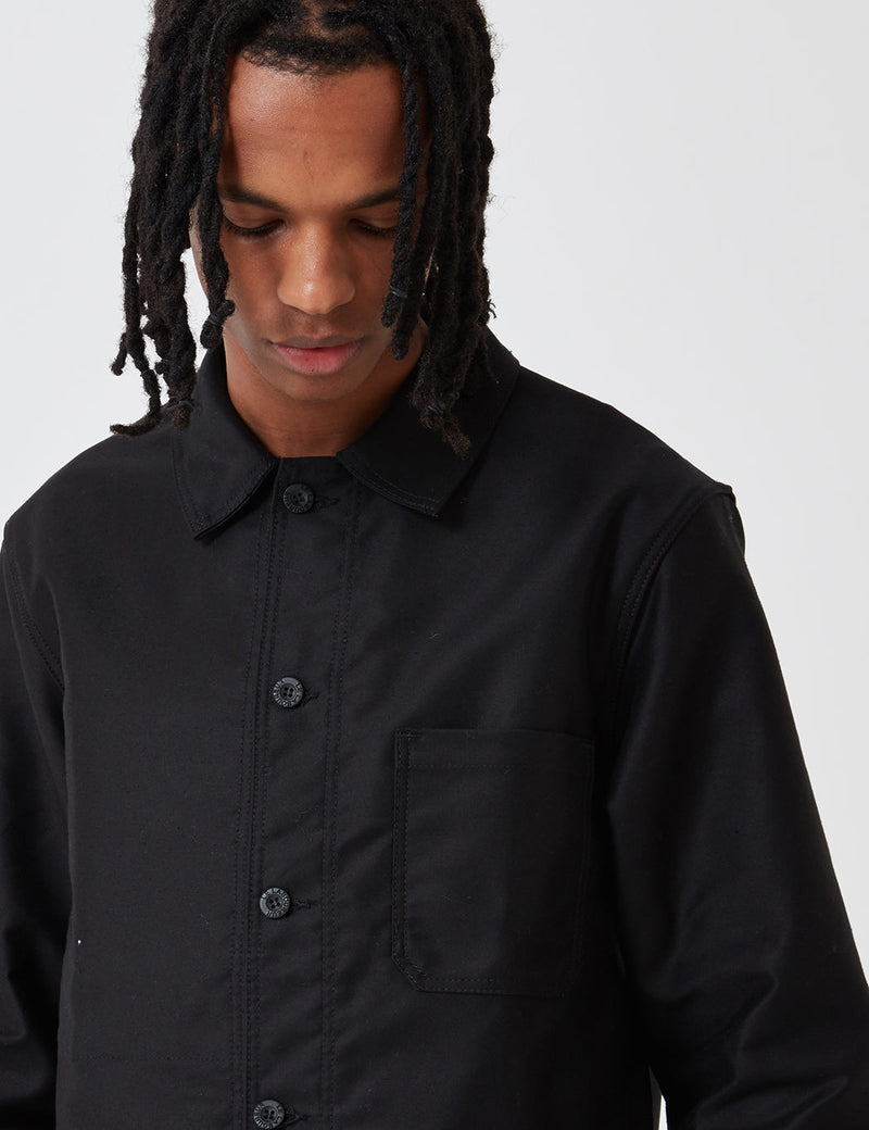 Le Laboureur Moleskin Work Jacket - Black