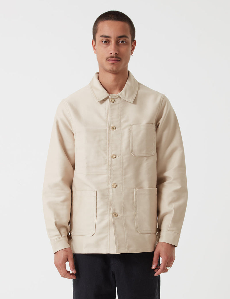 Le Laboureur Moleskin Work Jacket - Ecru