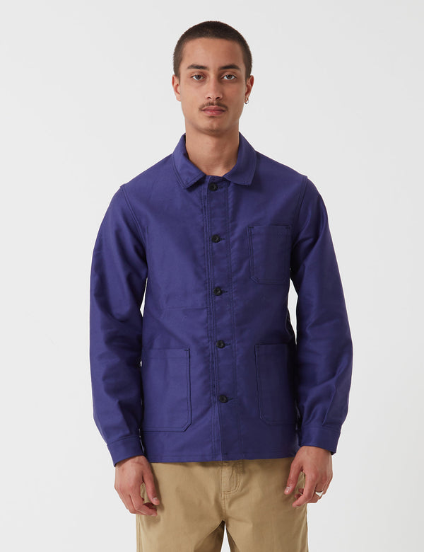 Le Laboureur Moleskin Work Jacket - Navy Blue