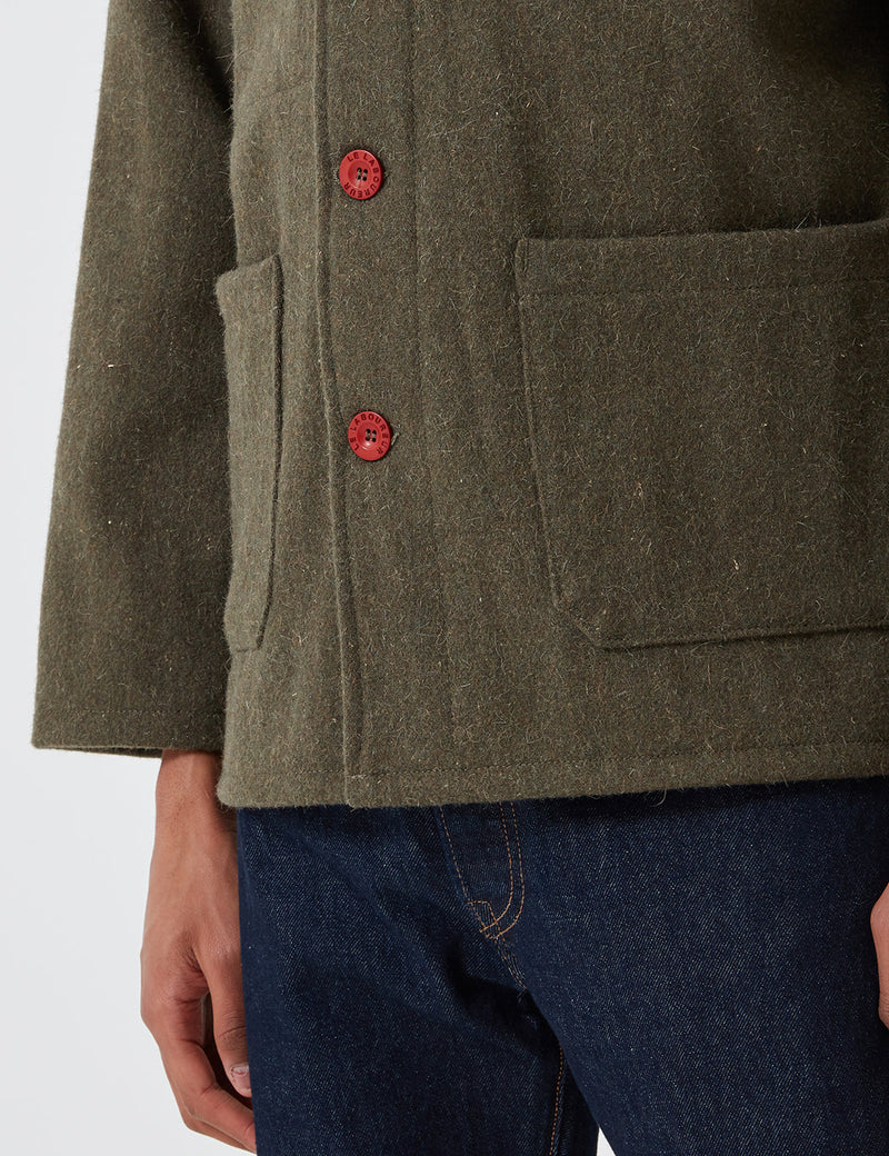 Le Laboureur Wool Work Jacket - Khaki Green