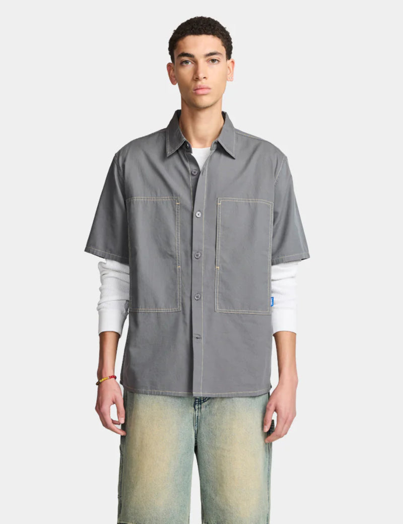 Larriet Cliff Short Sleeve Shirt - Charcoal Grey