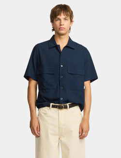 Larriet Kendalls Short Sleeve Shirt - Navy Blue