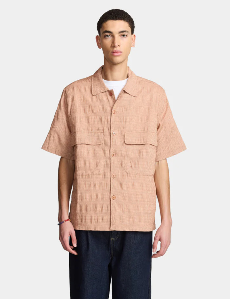 Larriet Kendalls Short Sleeve Shirt - Clay Plaid