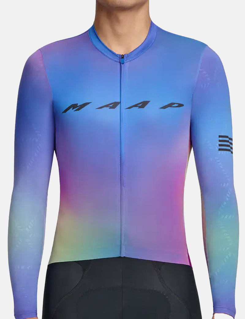 MAAP Blurred Out Pro Hex Long Sleeve Jersey 2.0 - Blue Mix I Article.