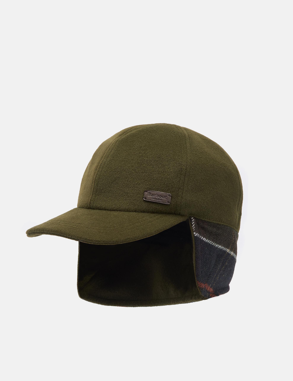 Barbour Lewis Ear Flap Cap - Olive Green