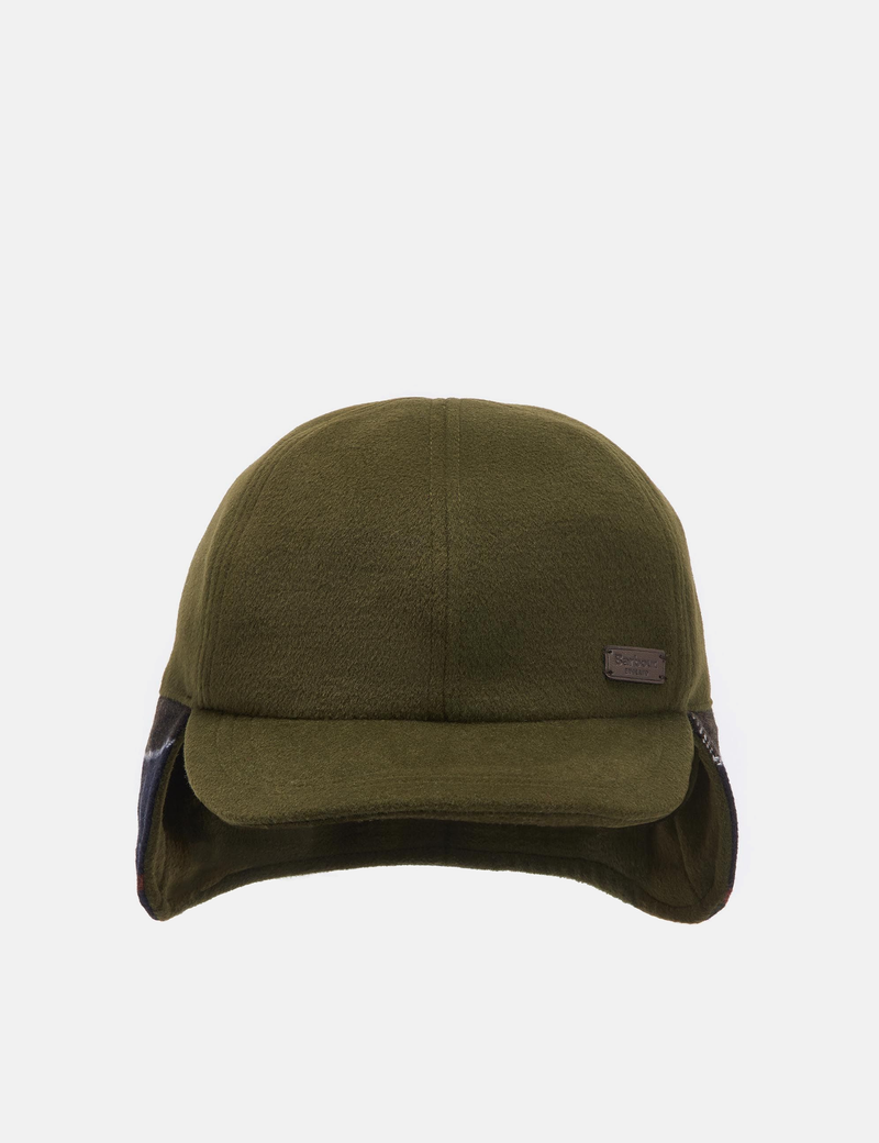 Barbour Lewis Ear Flap Cap - Olive Green