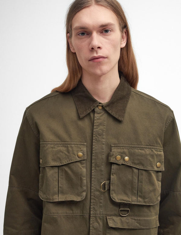 Barbour Heritage Oakmoor Oversized Shirt Jacket - Olive