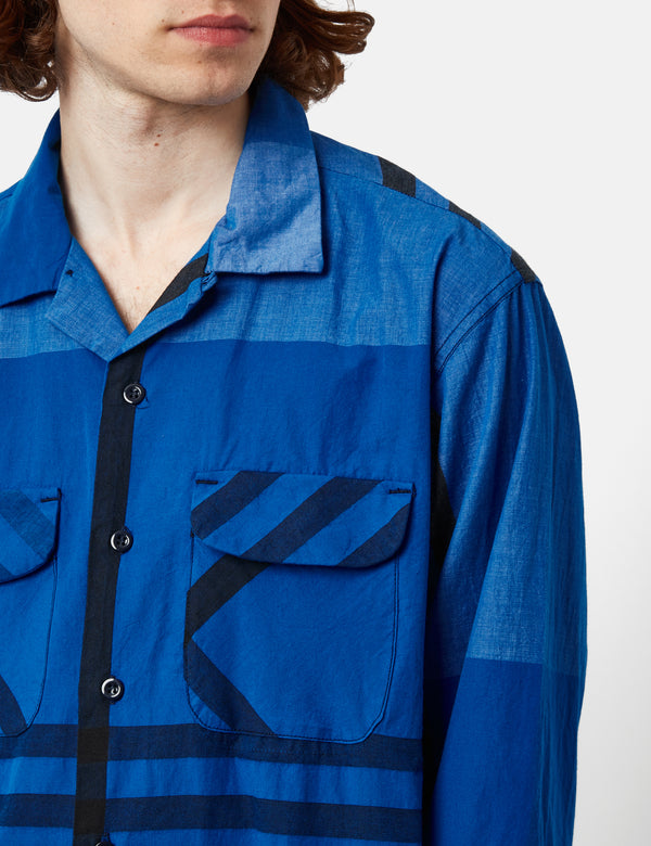 Engineered Garments Classic Shirt (Big Plaid) - Blue