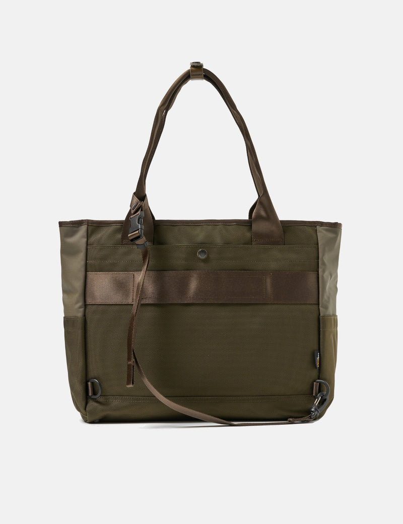 Universal Works x Master-Piece Tote Bag (Recycled Tech Canvas) - Olive Green