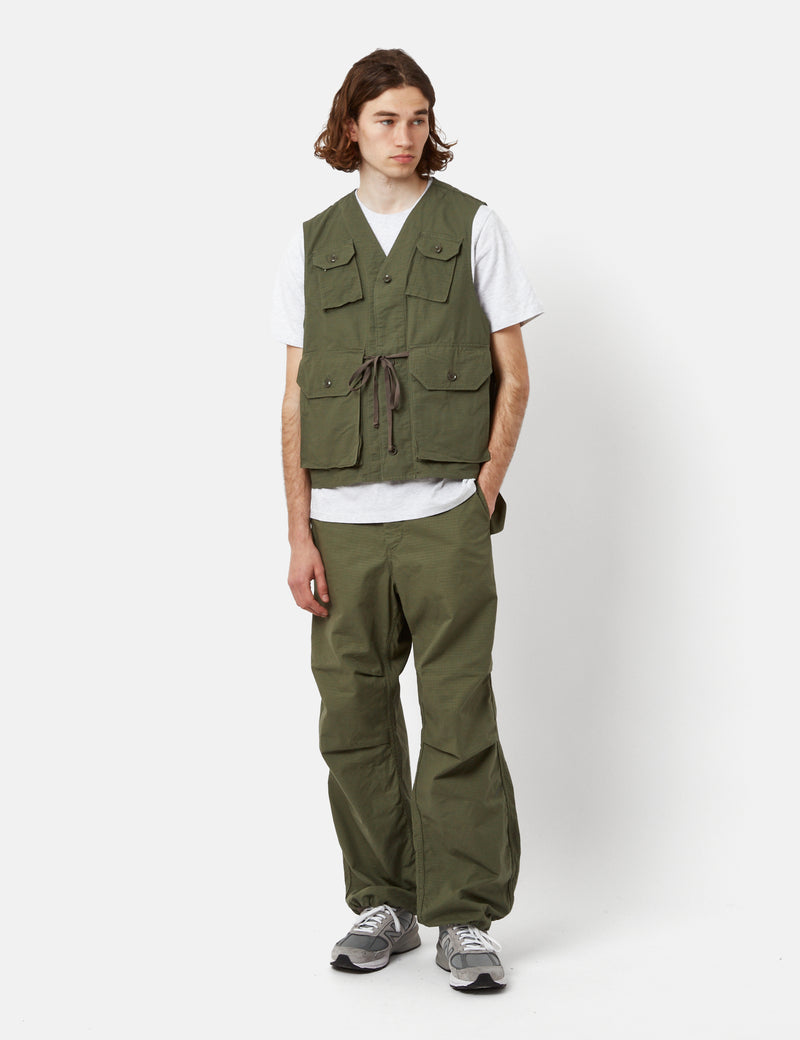 Engineered Garments Ripstop Over Pant (Relaxed) - Olive Green I