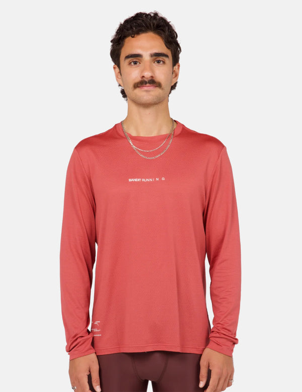 Bandit Micromesh Long Sleeve Tee - Spice Red