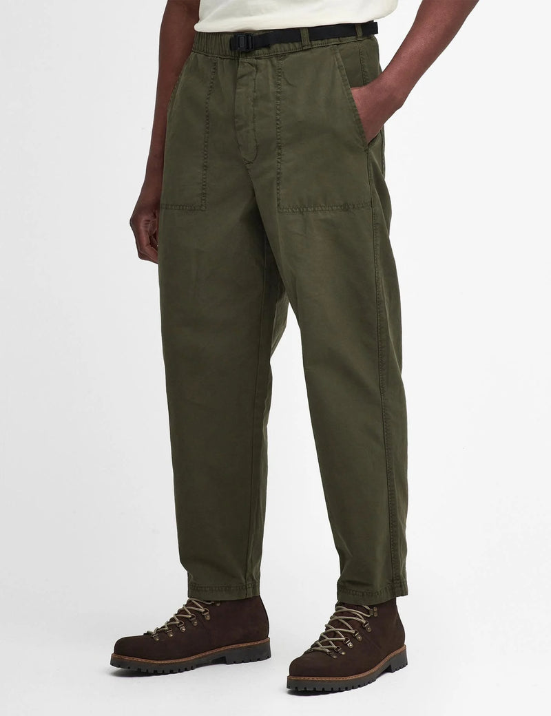 Barbour Heritage Grindle Trousers Straight Fit Olive Article