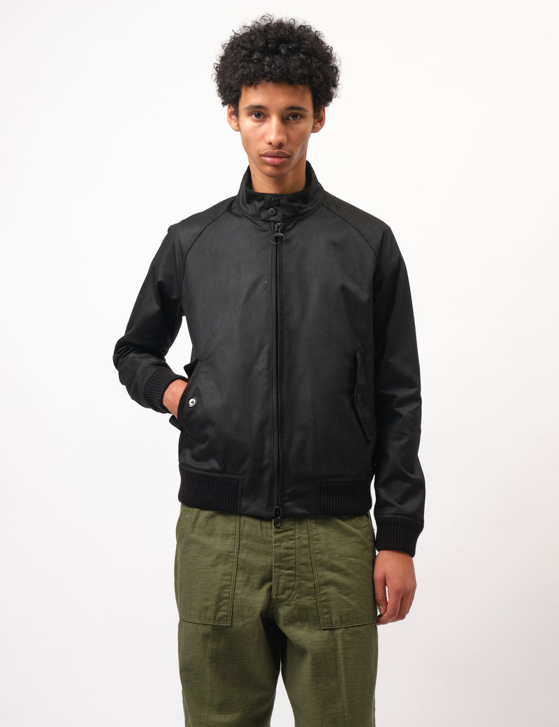 Barbour x Baracuta Porton G9 Wax Harrington Jacket - Black