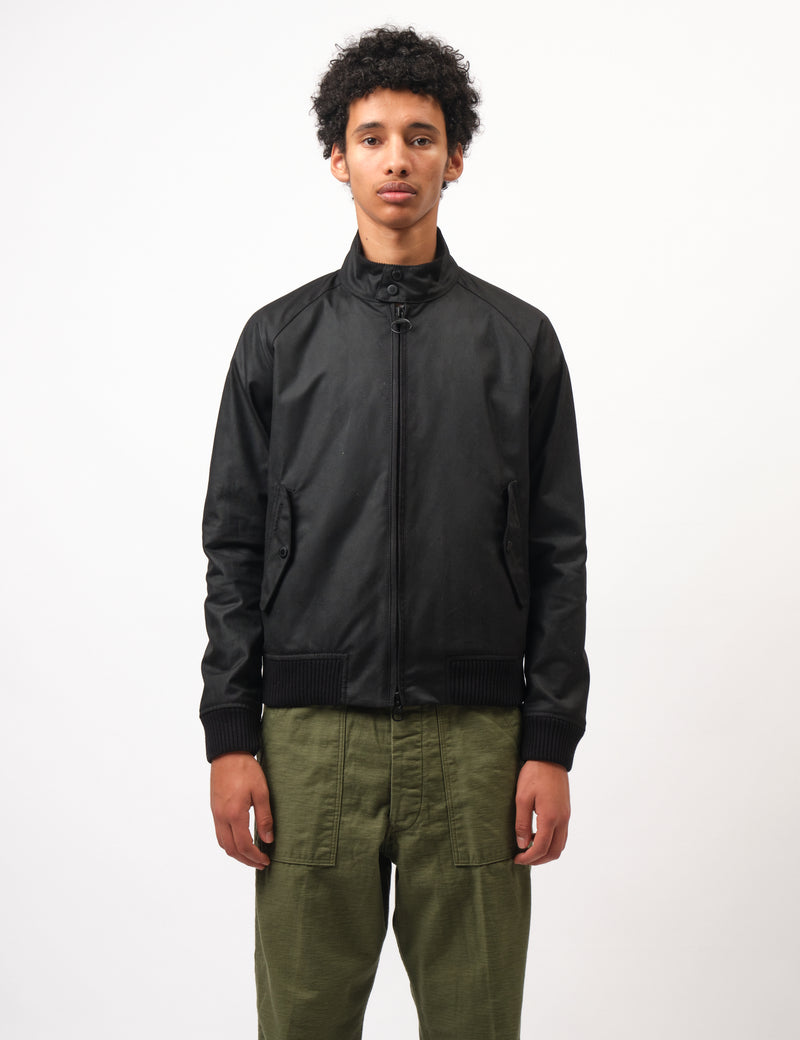 Barbour x Baracuta Porton G9 Wax Harrington Jacket - Black