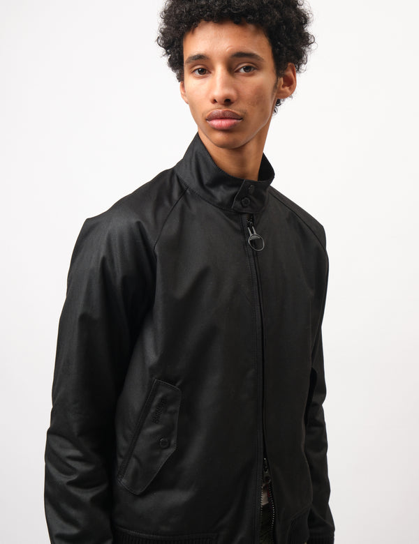 Barbour x Baracuta Porton G9 Wax Harrington Jacket - Black