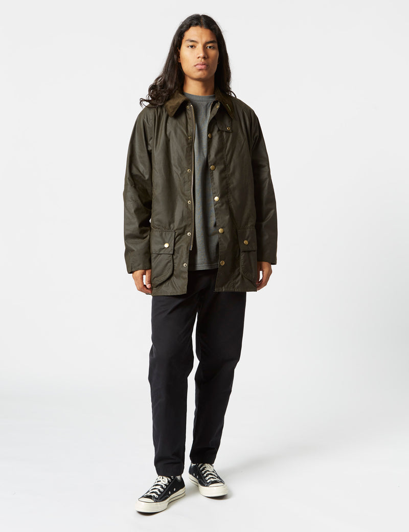 Barbour 40th Anniversary Beaufort Wax Jacket - Olive Green | Article.