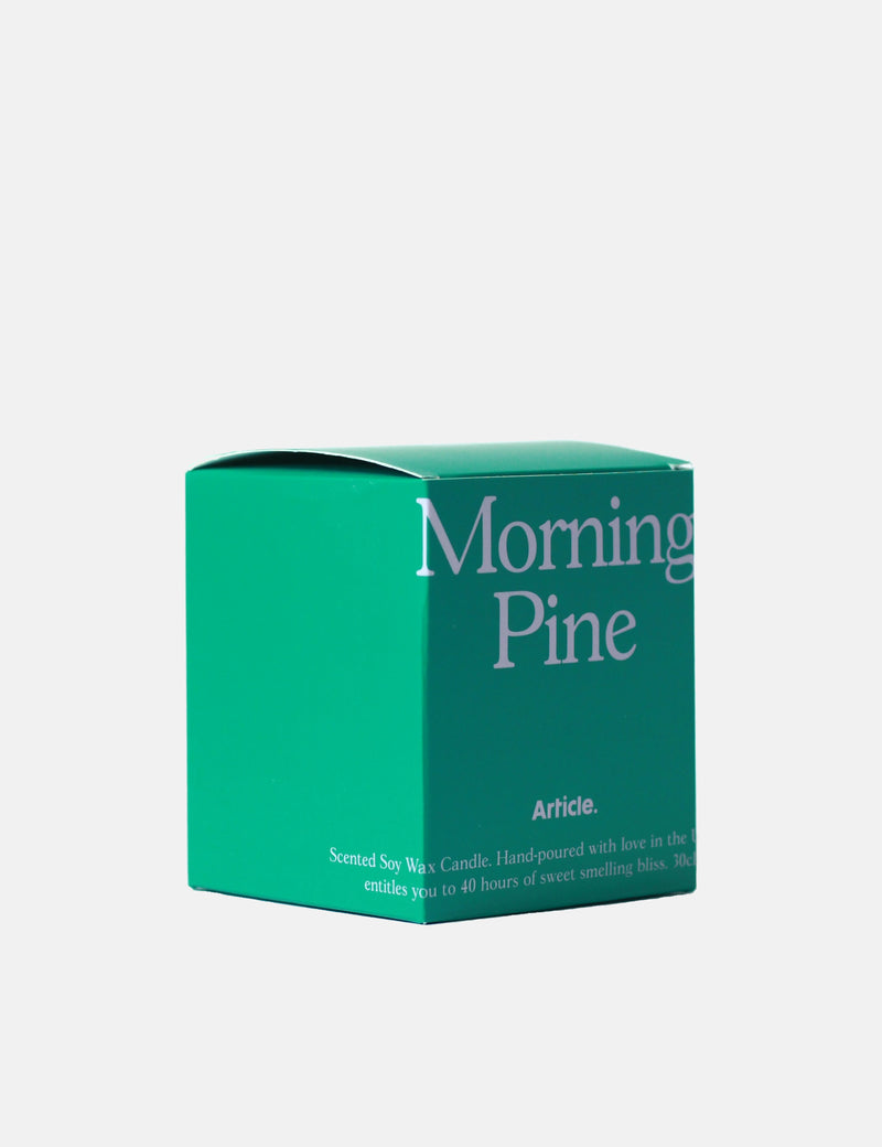 Article. Soy Candle UK Hand Poured - Morning Pine