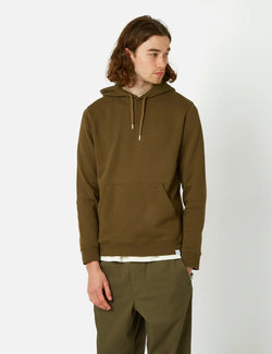 Norse Projects Vagn Classic Hooded スウェットシャツ - Dark Olive Green