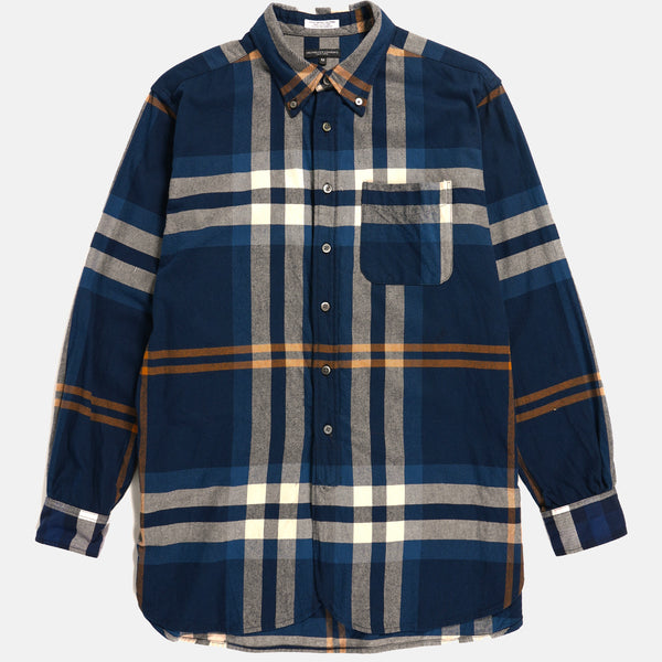 Engineered Garments 19 Century BD Shirt (Big Plaid) - Navy Blue/Gold