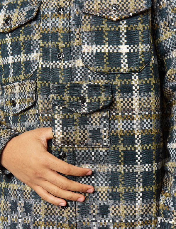 Engineered Garments North Western Shirt (Plaid) - Black/Tan