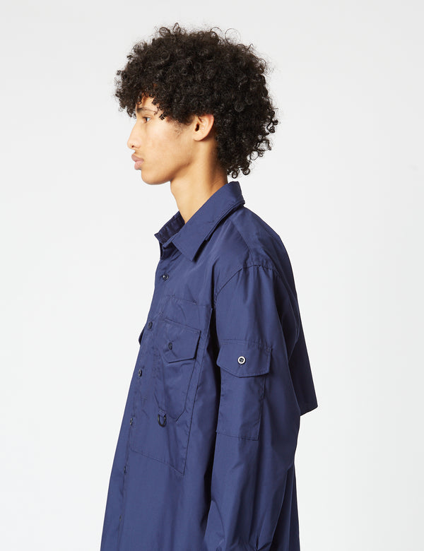 Engineered Garments Trail Shirt (Poplin) - Navy Blue