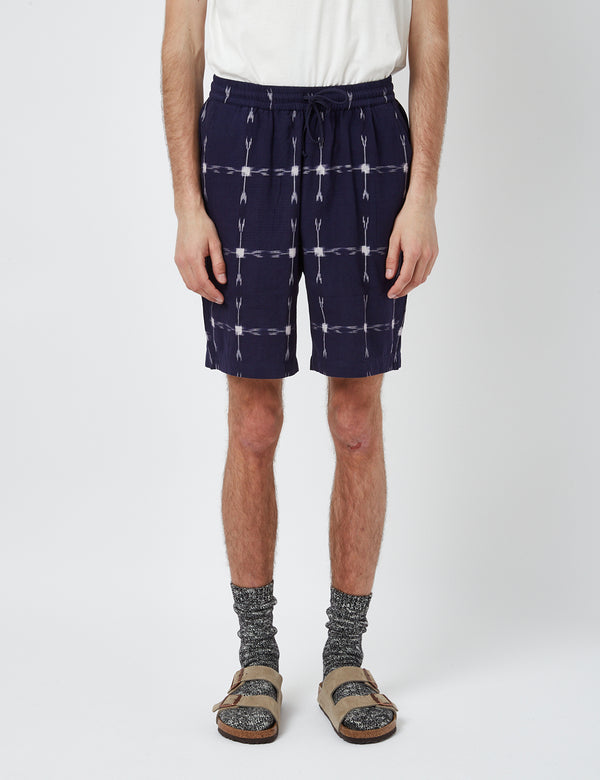 Universal Works Lumber Shorts - Indian Ikat Indigo