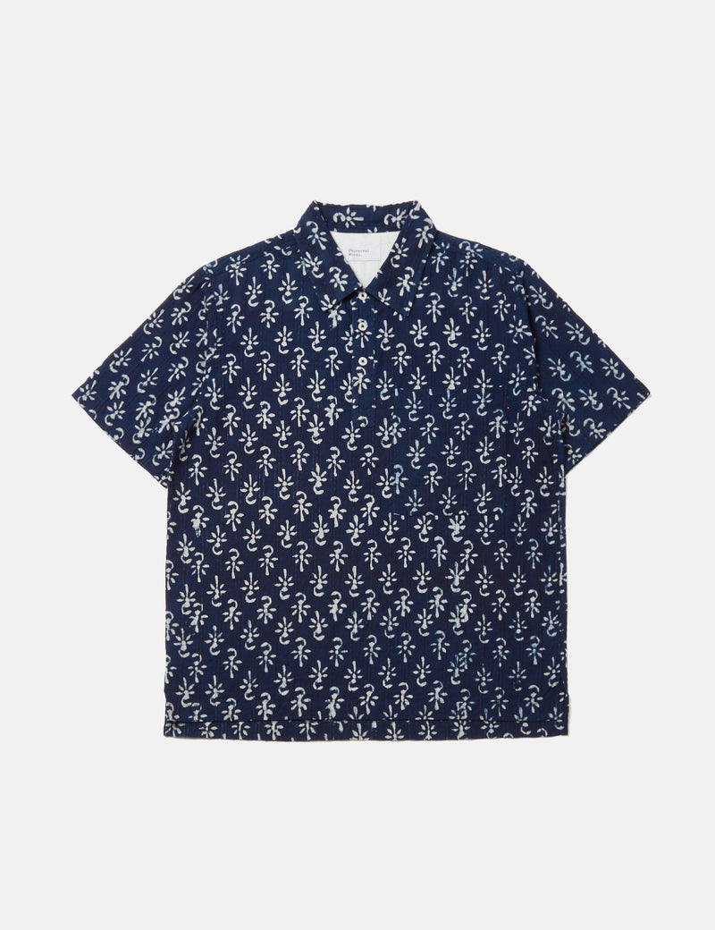 Universal Works Pullover Short Sleeve Shirt (Flower Print