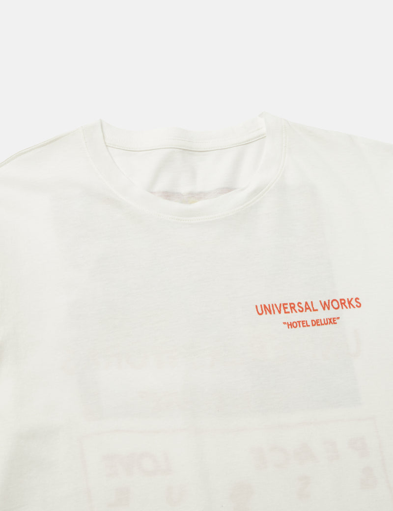 Universal Works Fruit Juice Print Jersey T-Shirt - Ecru