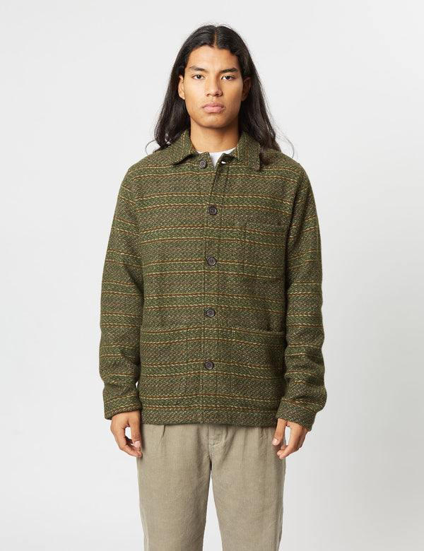 Universal Works Field Jacket (Wool) - Olive Green