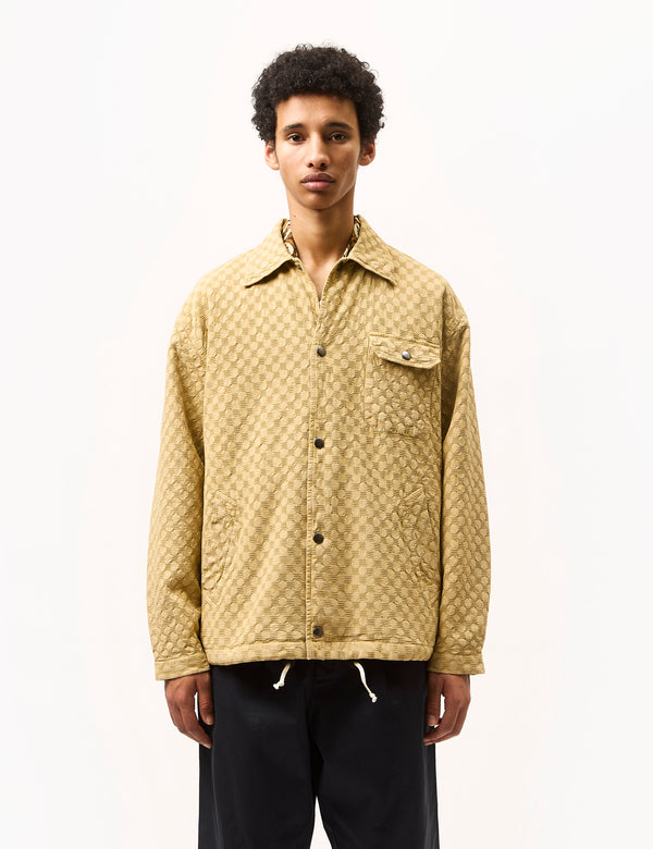 Universal Works Head Coach Jacket (Dot Waffle) - Camel