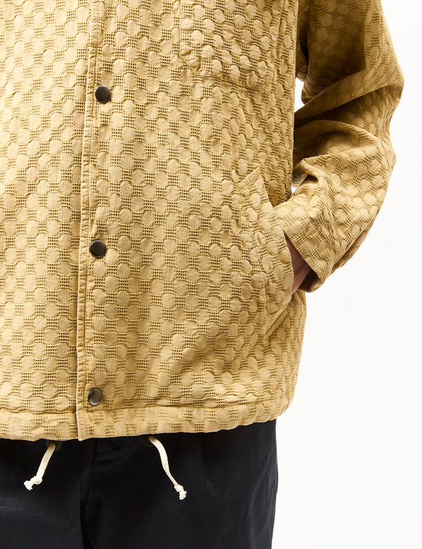 Universal Works Head Coach Jacket (Dot Waffle) - Camel