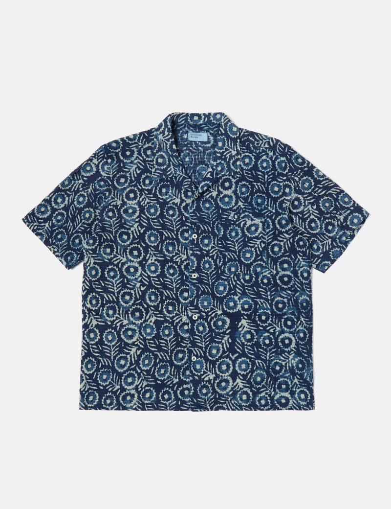 Universal Works Road Winston Shirt - Indigo Blue